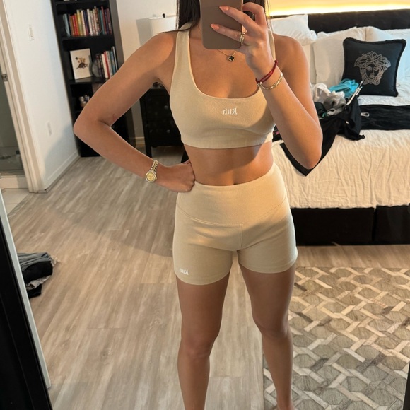 Kith Pants - KITH cream set sport bra and shorts size XS